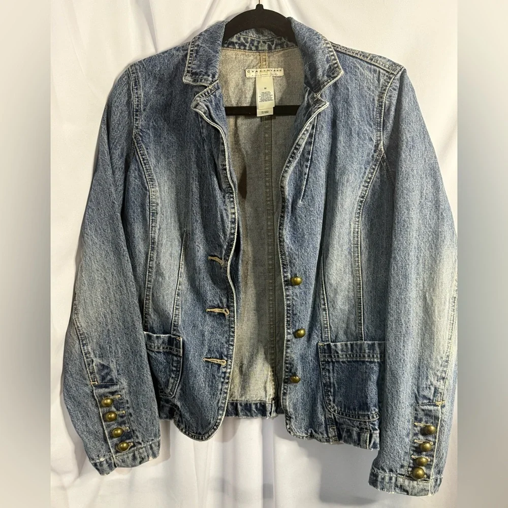 Liz Claiborne Distressed Denim Blazer